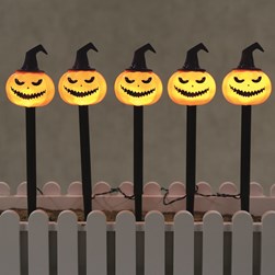 Set of 5 Halloween Pumpkin Stakes 30cm Set of 5 Halloween Pumpkin Stakes 30cm