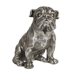 Sitting Bulldog Silver  27.5cm Sitting Bulldog Silver  27.5cm