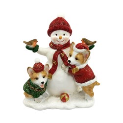 Snowman & Friends Figurine 13x15cm