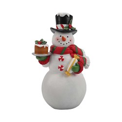 Snowman holding Cake 11x20cm