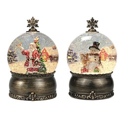 Snowman Santa Spinner 19cm 2 Assorted