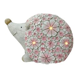 Solar Floral Hedgehog 29x15cm