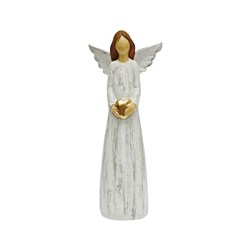 Standing Angel & Heart 13x31cm