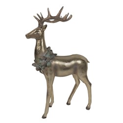 Standing Reindeer Gold 32x50cm