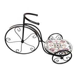 Tavenna Bike Plant Stand – Leaf Floral Design 54x22cm