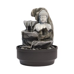 Three Tier Buddha Head Water Feature 28cm Three Tier Buddha Head Water Feature 28cm