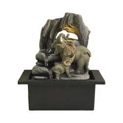 Three Tier LED Elephant Water Feature 25cm Three Tier LED Elephant Water Feature 25cm