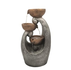 Three Tiered Pouring Water Feature LED 47cm Three Tiered Pouring Water Feature LED 47cm