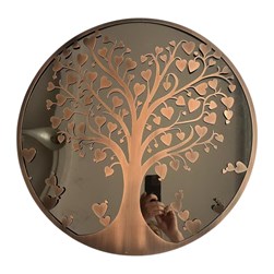 Tree Heart Mirror Bronze 60cm