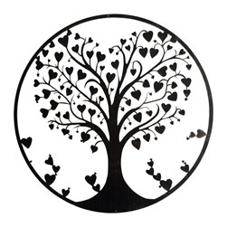 Tree Heart Wall Art Bronze 60cm