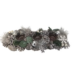 White Cone Triple Tealight Holder 35cm White Cone Triple Tealight Holder 35cm