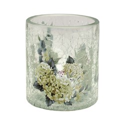 White Hydrangea Tealight Holder 7cm White Hydrangea Tealight Holder 7cm