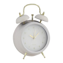White Retro Table Clock 17cm White Retro Table Clock 17cm