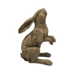 Wood Effect Hare Figurine 29cm Wood Effect Hare Figurine 29cm