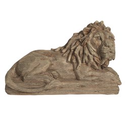 Wood Effect Lying Lion 23cm Wood Effect Lying Lion 23cm