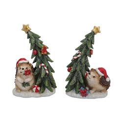 Christmas Hedgehog and Tree 14cm 2 Assorted Christmas Hedgehog and Tree 14cm 2 Assorted