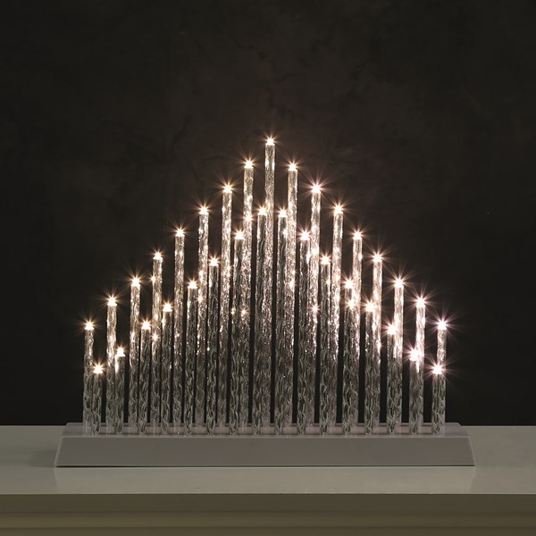 33 LED Bridge Silver 36x28cm