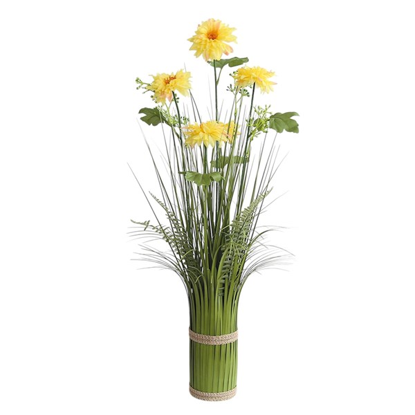 Yellow Chrysanthemum Grass Floral Bundle 65cm Yellow Chrysanthemum Grass Floral Bundle 65cm