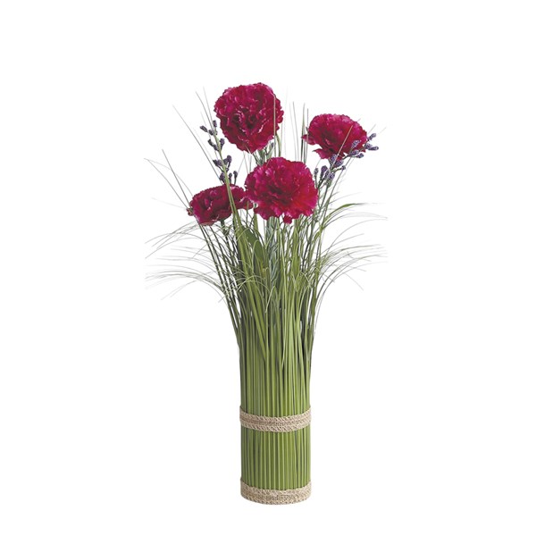 Purple Carnation Grass Floral Bundle 45cm Purple Carnation Grass Floral Bundle 45cm