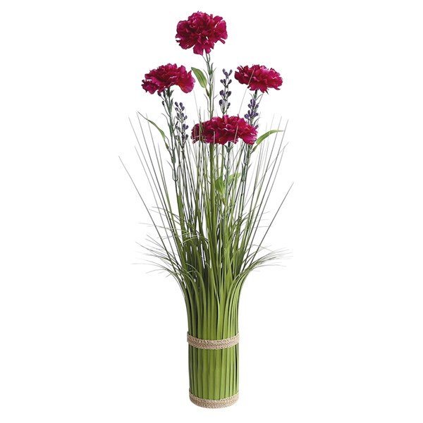 Purple Carnation Grass Floral Bundle 65cm Purple Carnation Grass Floral Bundle 65cm
