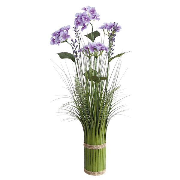 Purple Hydrangea Grass Floral Bundle 65cm Purple Hydrangea Grass Floral Bundle 65cm