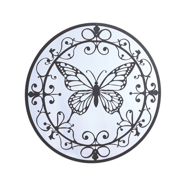 Butterfly Mirror Black 60cm