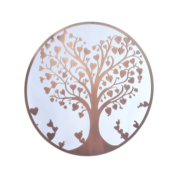 Tree Heart Mirror Bronze 60cm
