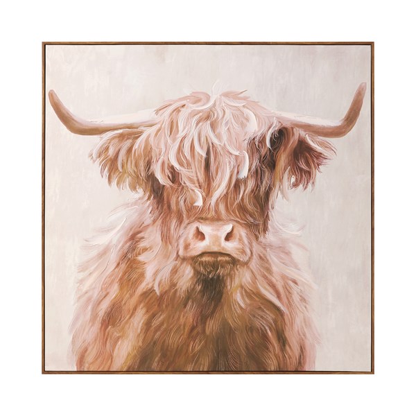 Highland Cow Canvas 80x80cm