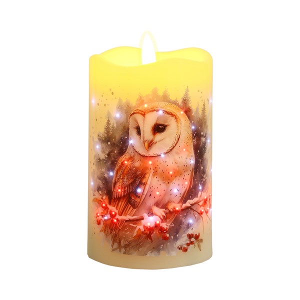 LED Owl Candle 7.5cm x 12.5cm LED Owl Candle 7.5cm x 12.5cm