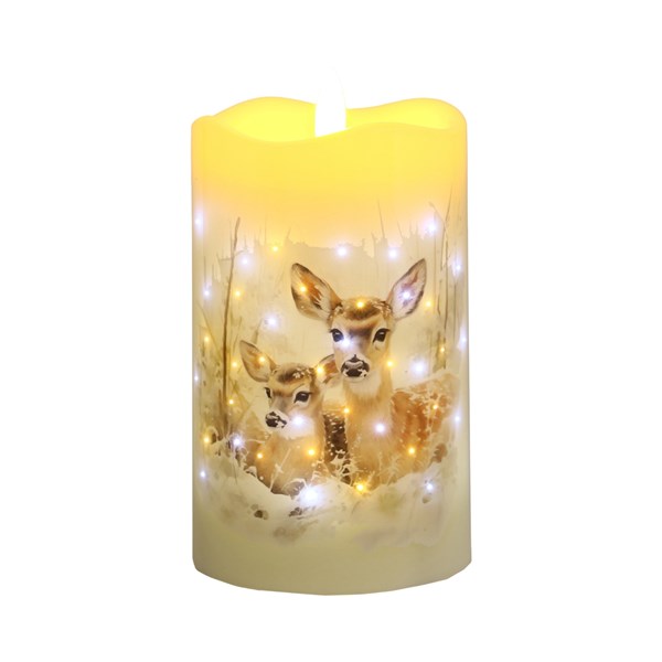 LED Deer Candle 7.5cm x 12.5cm LED Deer Candle 7.5cm x 12.5cm