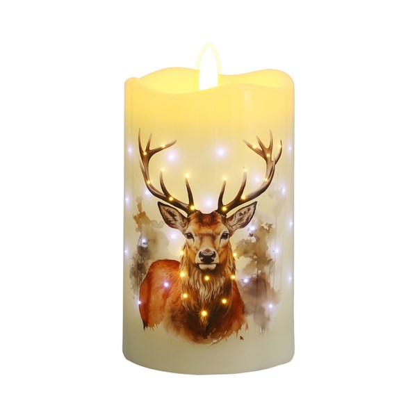 LED Stag Candle 7.5cm x 12.5cm LED Stag Candle 7.5cm x 12.5cm
