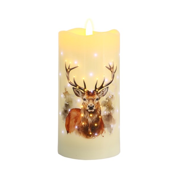 LED Stag Candle 7.5cm x 15cm LED Stag Candle 7.5cm x 15cm