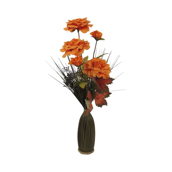 Orange Rose Bottle Floral 56cm Orange Rose Bottle Floral 56cm