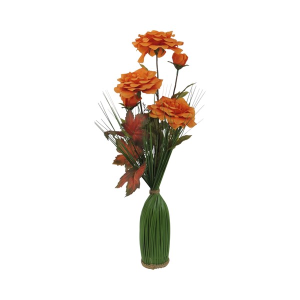 Orange Rose Bottle Floral 56cm Orange Rose Bottle Floral 56cm