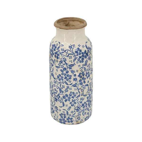 Blue & White Floral Vase 39cm Blue & White Floral Vase 39cm