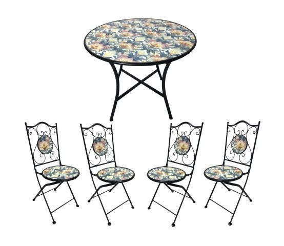 Altino Bistro Set 90x75cm x 4 Chairs Altino Bistro Set 90x75cm x 4 Chairs