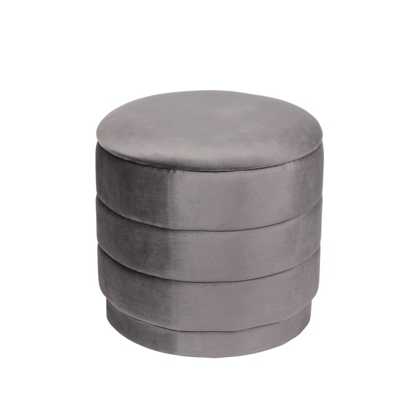 Storage Ottoman Grey with Tray Top 39x37cm Storage Ottoman Grey with Tray Top 39x37cm