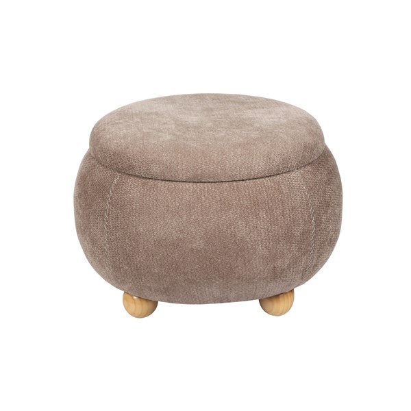 Round Storage Ottoman with Tray Top 55x39cm Round Storage Ottoman with Tray Top 55x39cm