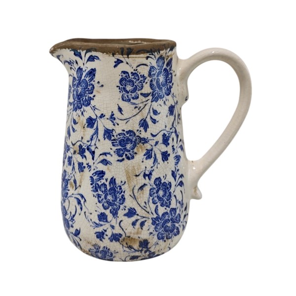 Indigo Floral Jug 18cm Indigo Floral Jug 18cm