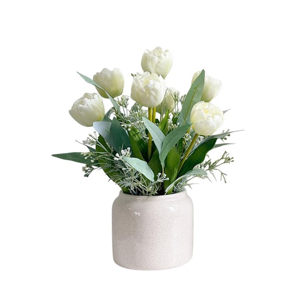 Cream Tulip Ceramic Pot 33cm Cream Tulip Ceramic Pot 33cm