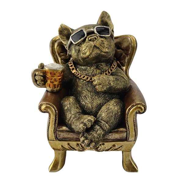 Cool Bulldog Seated 12x15cm Cool Bulldog Seated 12x15cm