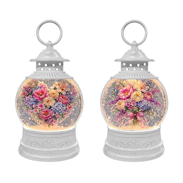 LED Vintage Floral Spinner 23cm 2 Assorted LED Vintage Floral Spinner 23cm 2 Assorted