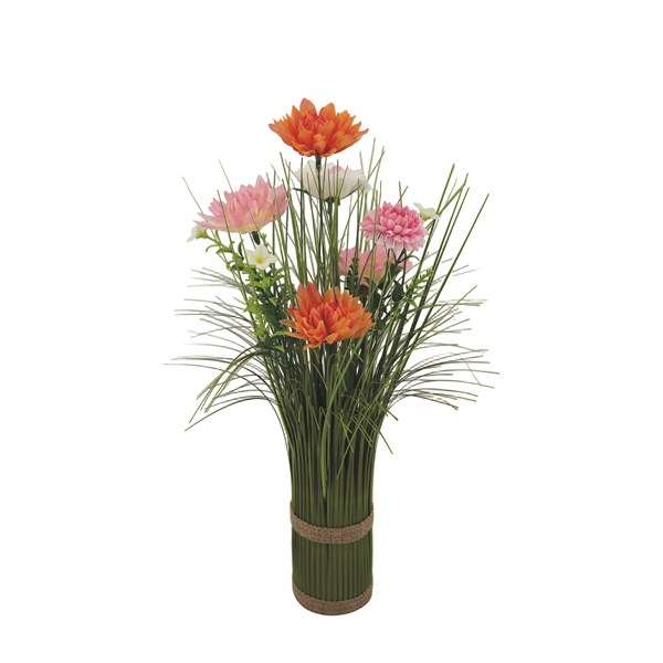 Orange Dahlia Rose Grass Bundle 45cm Orange Dahlia Rose Grass Bundle 45cm