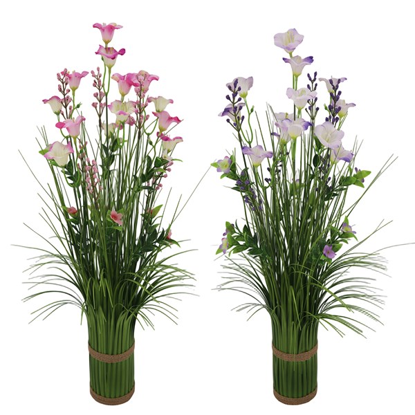 Bell Flower Mix Grass Bundle 65cm 2 Assorted Bell Flower Mix Grass Bundle 65cm 2 Assorted