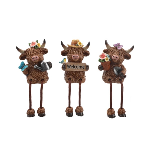 Highland Shelf Sitter 9cm 3 Assorted Highland Shelf Sitter 9cm 3 Assorted