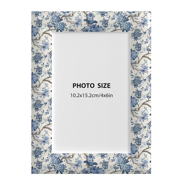 Blue Floral Photo Frame 4x6 Blue Floral Photo Frame 4x6