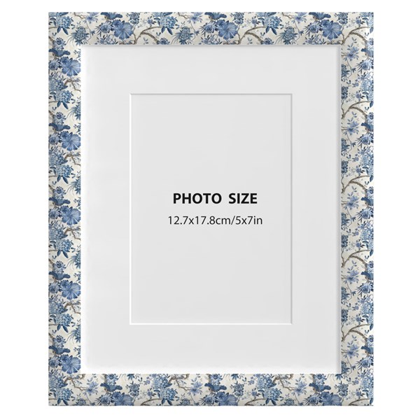 Blue Floral Photo Frame 5x7 Blue Floral Photo Frame 5x7