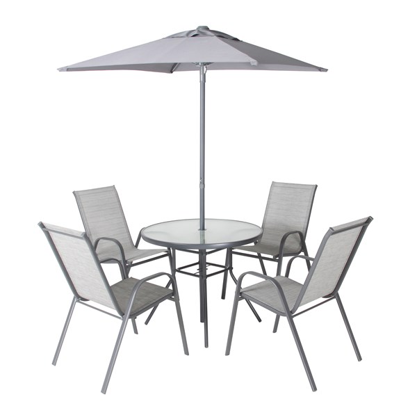 Mataro Patio Set and Umbrella Mataro Patio Set and Umbrella