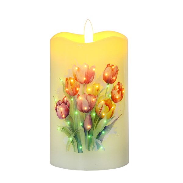 LED Tulip Candle 7.5cmx12.5cm LED Tulip Candle 7.5cmx12.5cm