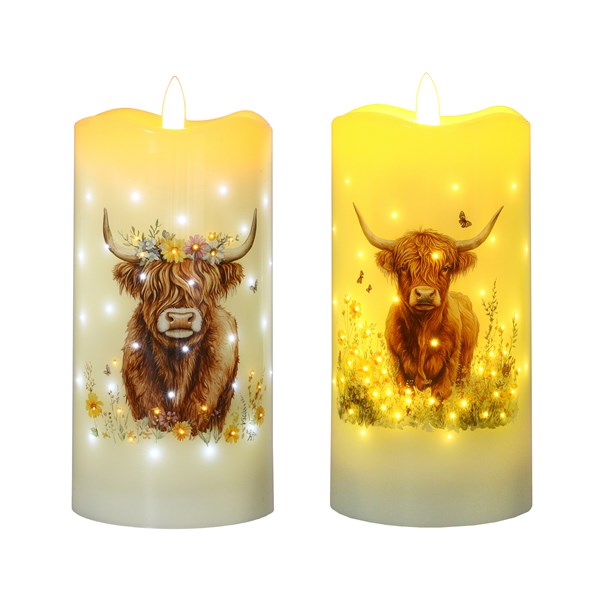 LED Highland Candle 7.5cmx15cm 2 Assorted LED Highland Candle 7.5cmx15cm 2 Assorted